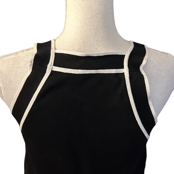 Massimo Dutti Sleeveless Contrast Sweater Knit Tank Top Women’s Large in Black - Picture 6 of 8